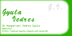 gyula vedres business card